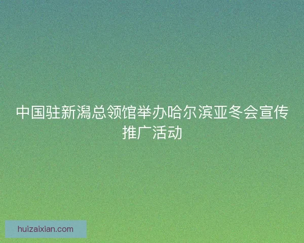 中国驻新潟总领馆举办哈尔滨亚冬会宣传推广活动